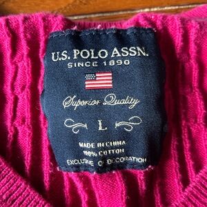 U.S. Polo Assn. Fuchsia Knit Top